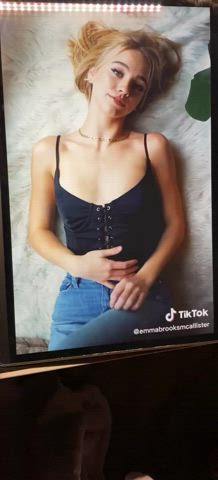 Emma Brooks takes my load perfectly