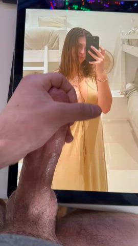 I’d love to take that sundress off and rub my cock on those fat tits and feel her