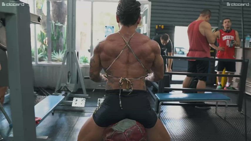 Bodybuilder Muscular Girl Workout gif