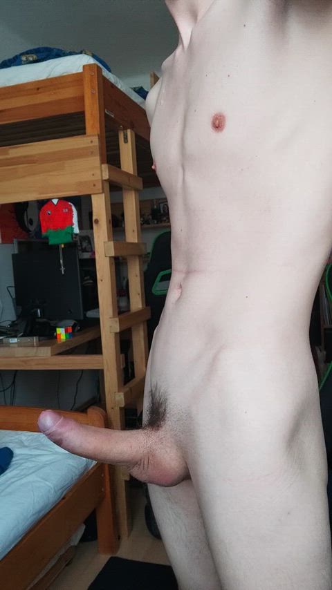big dick solo uncut massive-cock gif