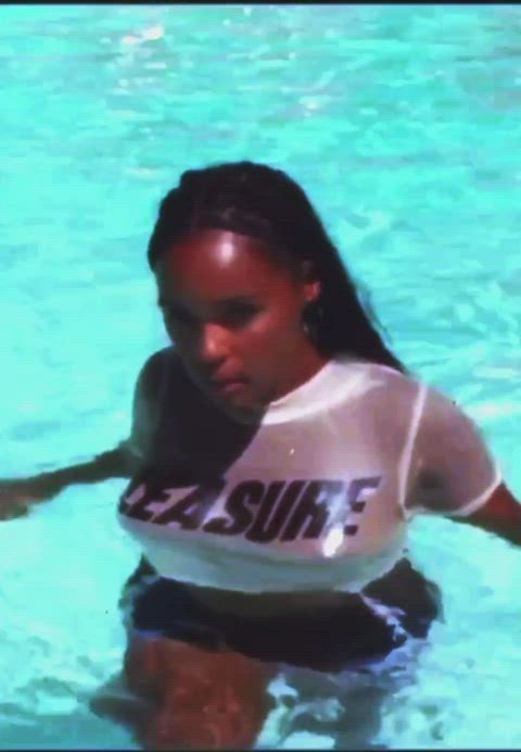 big tits celebrity ebony see through clothing tits wet gif