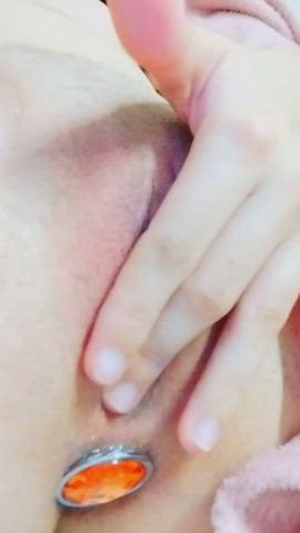 asshole butt plug creamy cum cum on pussy cute orgasm petite pussy teen gif
