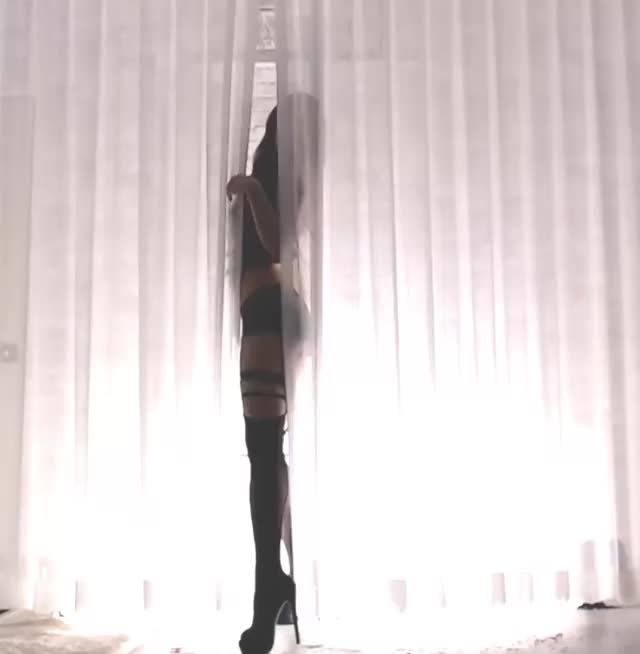 Arisha Practing her Stripper Skills