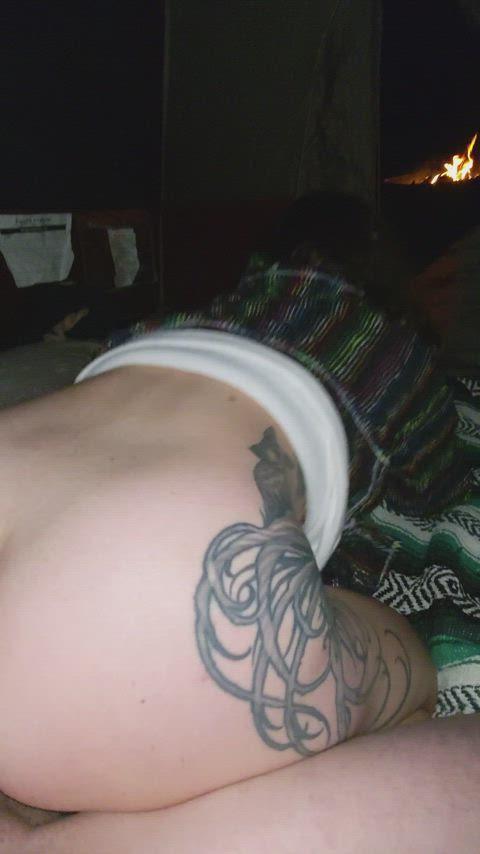 outdoor pov bouncing real couple tattoo gif