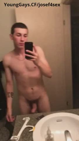 big dick college gay jerk off student teen gif