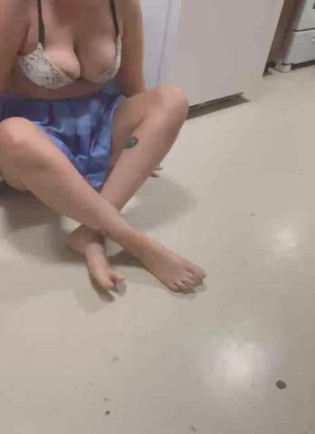 Making such a big mess on my floor, will you help me clean it?