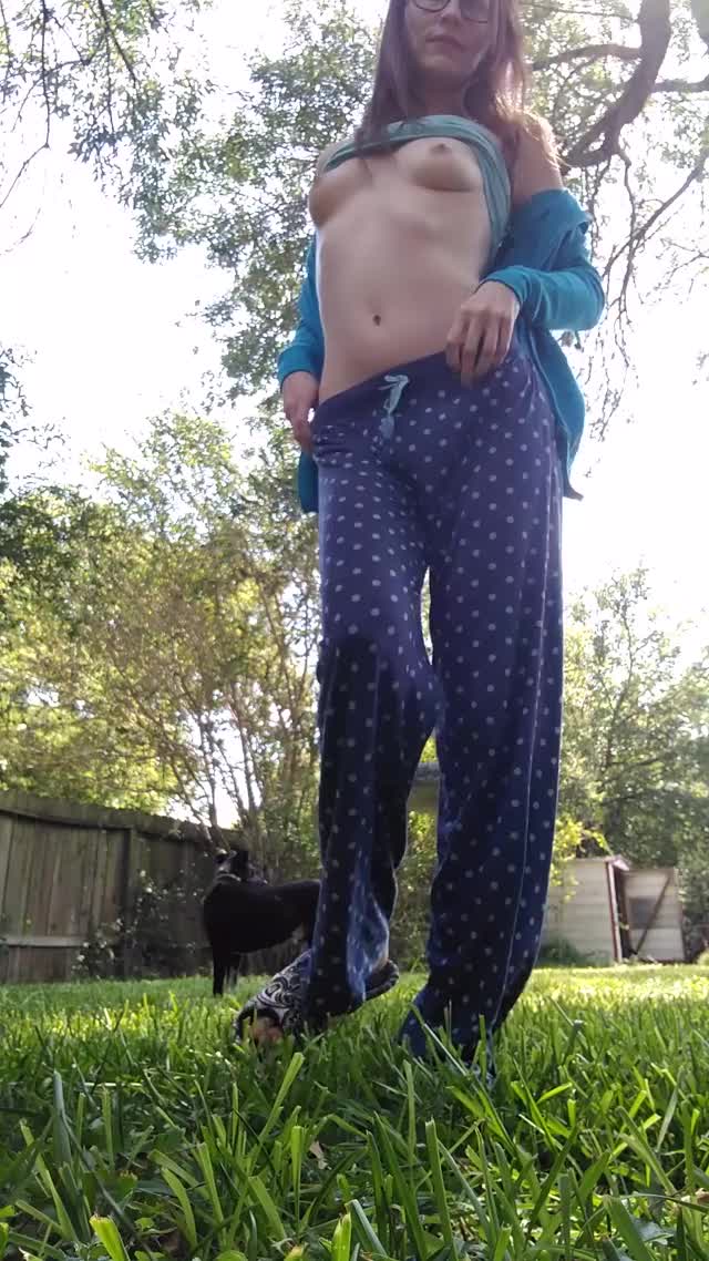 Getting nakey outside <3