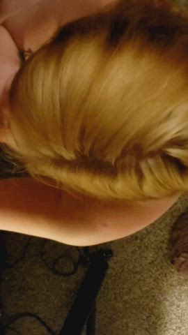blonde blowjob sucking gif