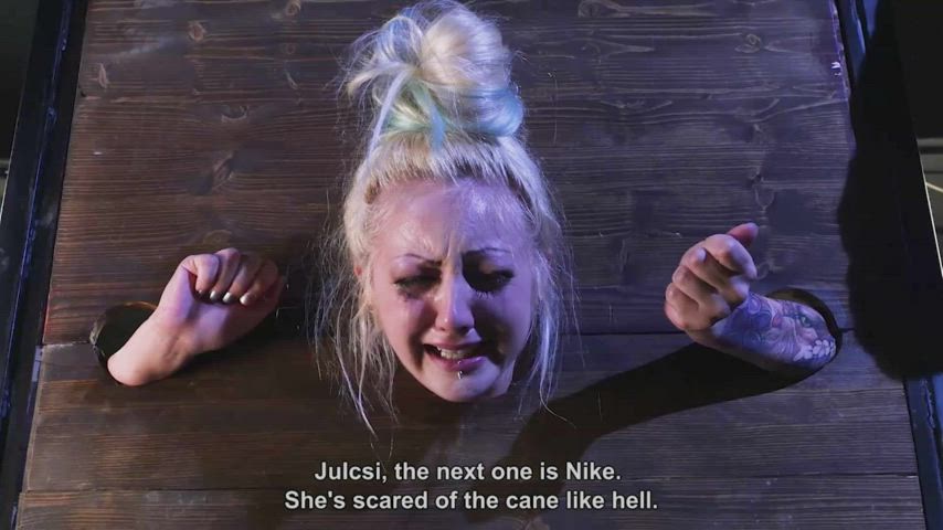 ass bdsm babe blonde cute natural tits screaming torture whipping gif