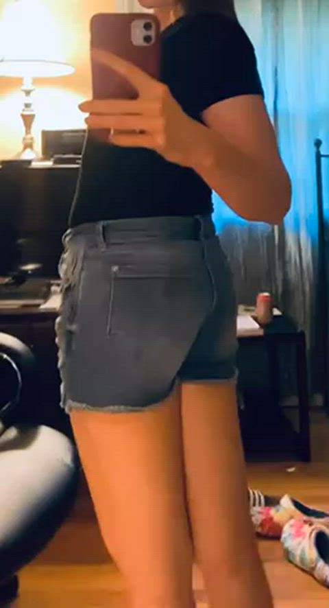 jean shorts legs milf shorts gif
