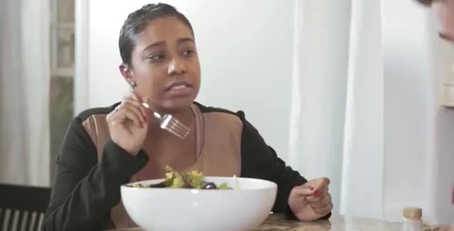 Right in front of my salad!?