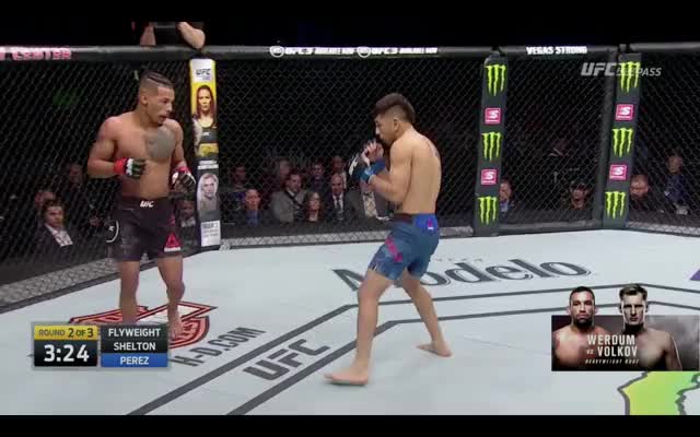 Perez |Shelton| Sprawl to front choke