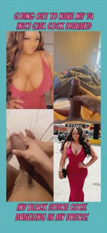 bbc big dick big tits girl dick girlcock t-girl trans trans woman gif