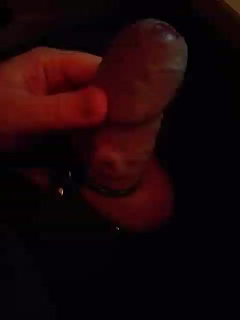 Pulling back that foreskin over my huge cock head