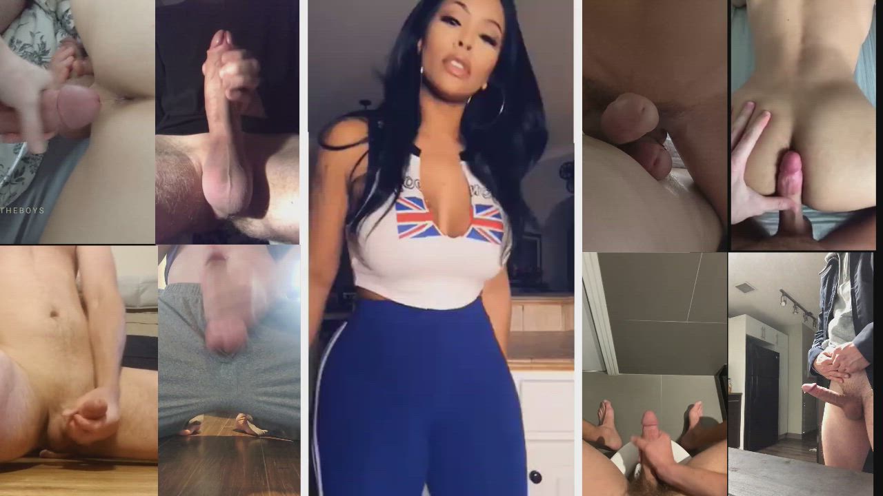 BabeCock Cum Ebony Frotting gif