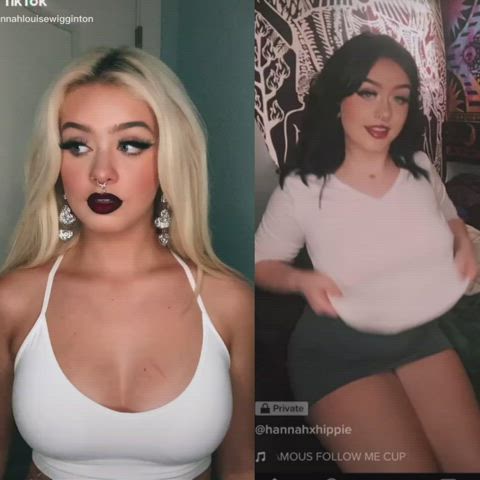 Do you like her blonde or black hair better?