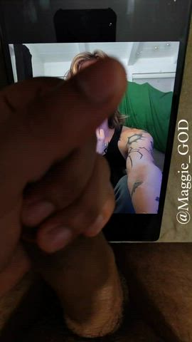 blonde celebrity cock facial jerk off nsfw teen tiktok tribute gif