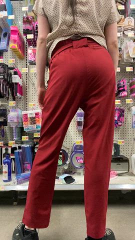 ass exhibitionism exhibitionist flashing public pussy slut sneaky work fun solo-public