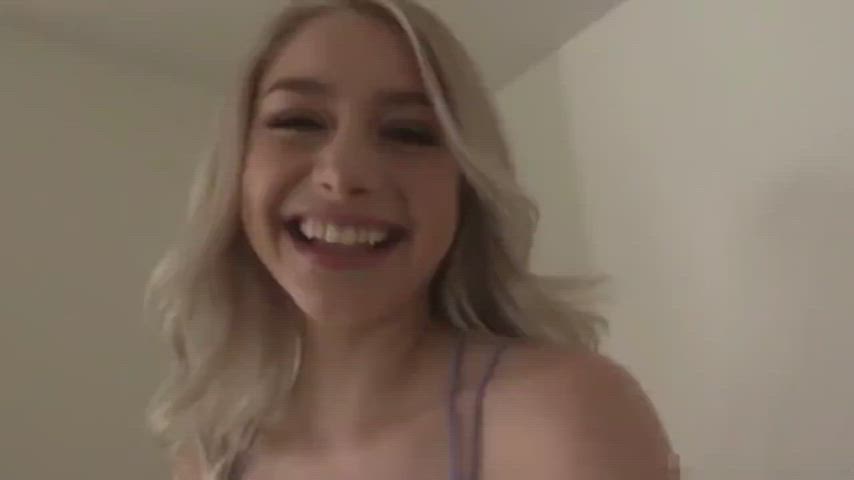 Super cute dumb teen blonde get impregnated to have the Model job - watch her reaction