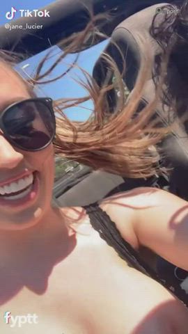 Car Girlfriend Girls Teen Tits gif
