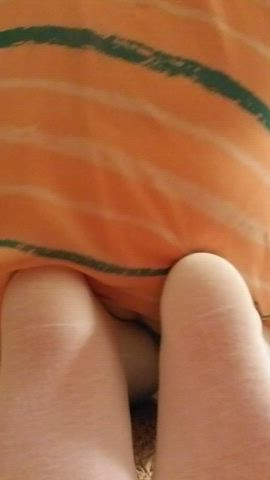 crossdressing femboy knee high socks panties gif