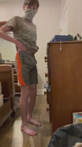 extra small femboy strip gif