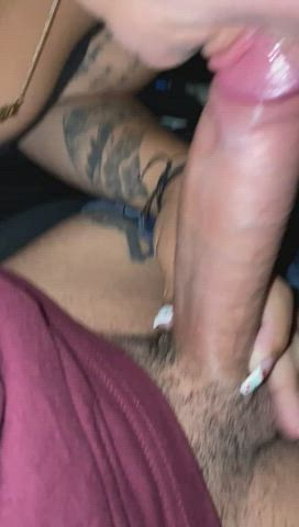 bwc blowjob cuckold hotwife pov public gif