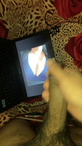 cleavage cock tribute gif
