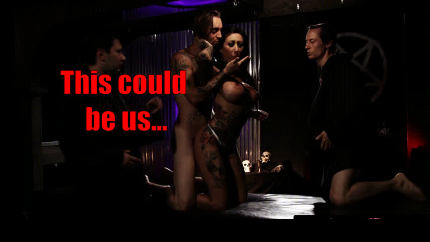 caption costume gangbang mmmf robe star worship gif