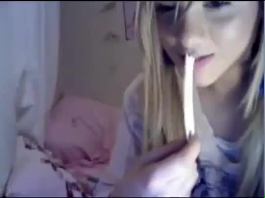 Young blonde with perfect tits