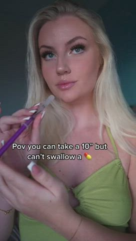 blonde cum in mouth cum swallow cumshot cute onlyfans small tits tiktok r/redgifsverified