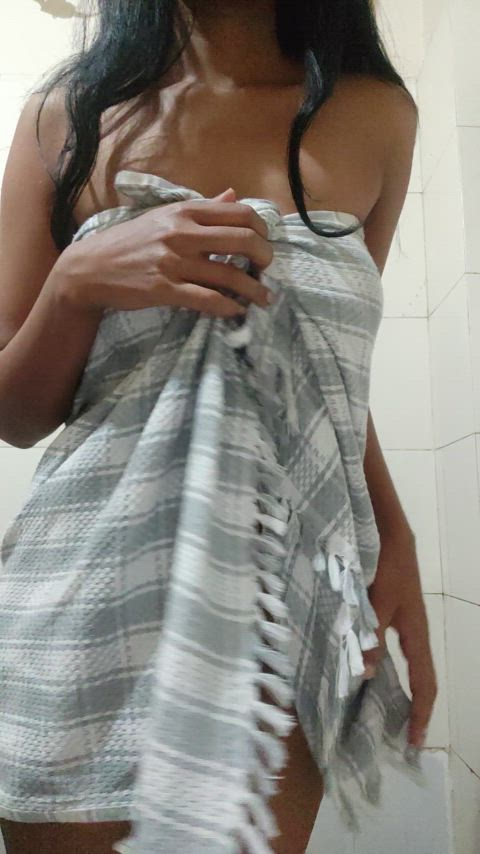 bath bathroom boobs cute indian nofaceindian nude onlyfans shower just-boobs gif