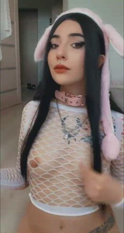 Ahegao Cute Natural Tits gif