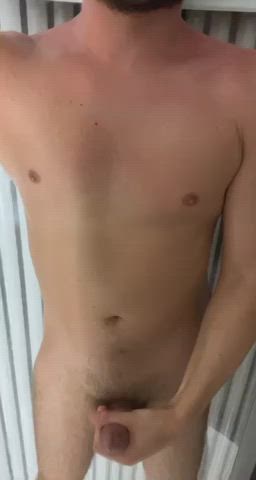 Public Cumshot! Wish I had someone to do the work for me.
