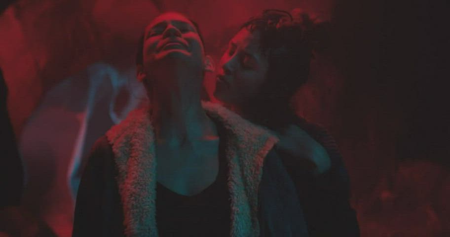 Celebrity Kissing Lesbian Licking gif