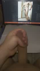 Shooting a load to u/cockcurious321 he's got ripped thick muscles and a huge