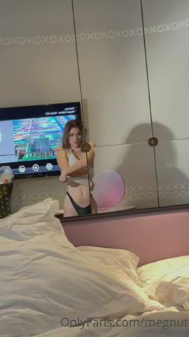 Boobs Mirror Strip gif