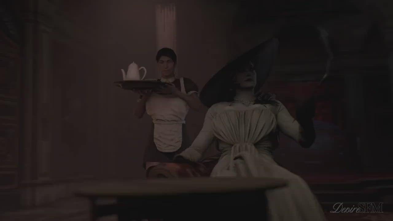 Futa Lady Dimitrescu fucking her toy (Extended) (Desiresfm) [Resident Evil]