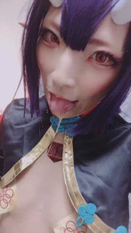 Cosplay Cum On Pussy Drooling gif