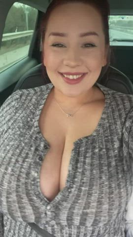 Big Tits Busty Flashing Huge Tits gif
