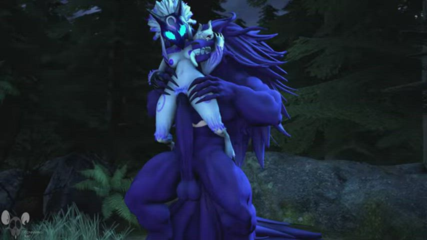 Animation Big Dick Reverse Cowgirl Riding Sex gif