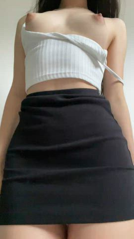 asian ass brunette petite pussy tits upskirt gif