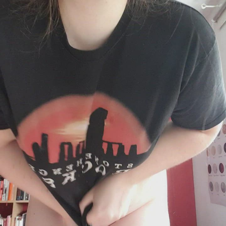 Curvy Naked Pale Tease gif