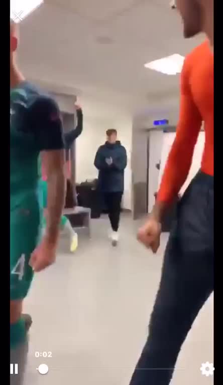 What the dressing room looked like after yesterday’s win COYS