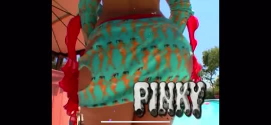 Ass BBW Big Ass Booty Bubble Butt Candid Jiggling Pinky XXX Shaved Twerking gif