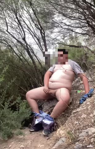 I masturbate in the mountains and cum in a boxer belonging to some stranger , full