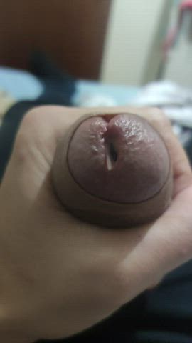Foreskin Jerk Off Precum gif
