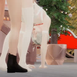 Christmas Doggystyle Threesome gif