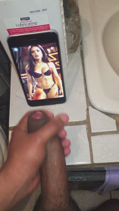 Salma Hayek cumshot