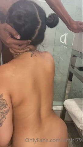 asian blowjob natural tits nympho shower gif